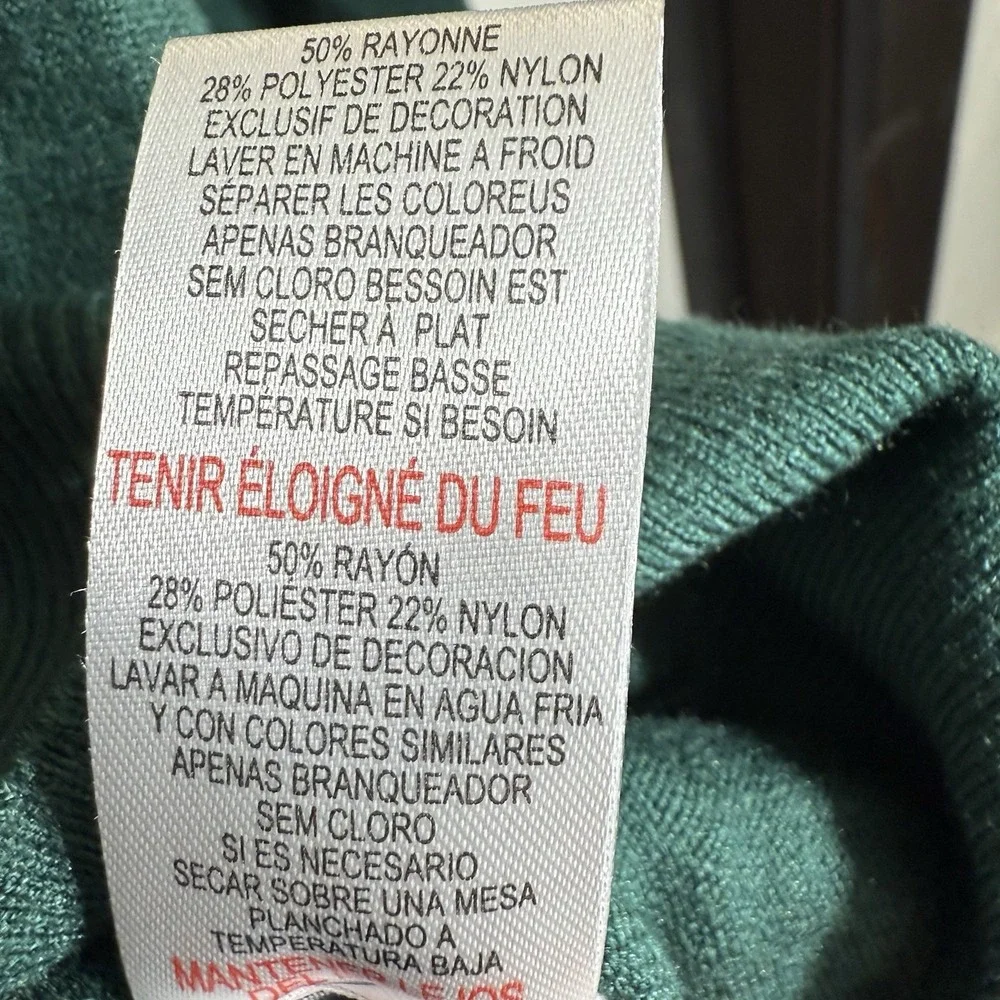 Rae Dunn Womens XL Sweater Pullover Crewneck Green Holiday  Christmas Cozy Soft - Picture 7 of 12